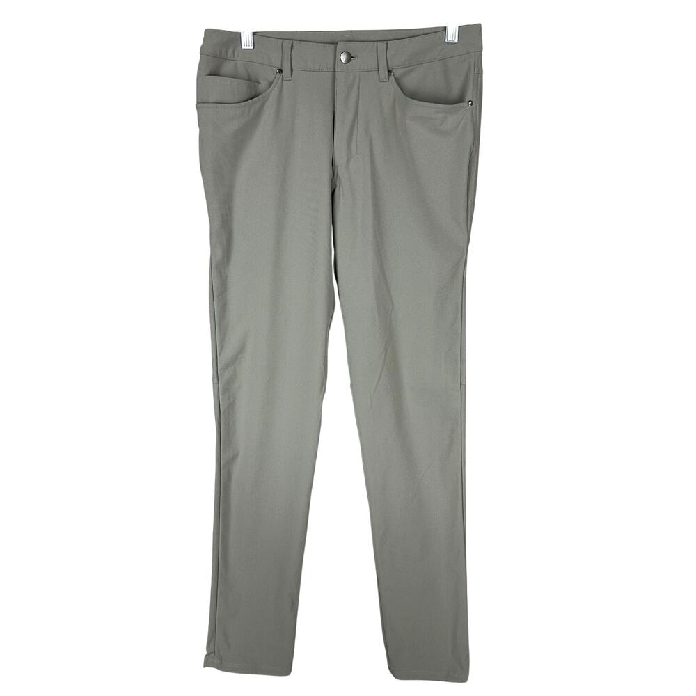 Lululemon ABC Pant Slim Warpstreme Grey Sage Men's Size 31 x 32 EUC